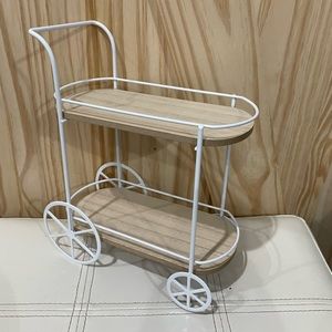 Target Valentine’s Day Mini Bar Cart Target Bullseye NEW Stand Decor White Wood